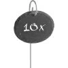 MEZHENG Lot De 10 Plaques De Plantes En Ardoise | Résistant Aux Intempéries Et Réutilisable | Étiquetage Individuel Des Plantes Et Herbes | 9 X 7 X 0,5 Cm [ovale] -Accessoire de culture Soldes Boutique 61309585 1