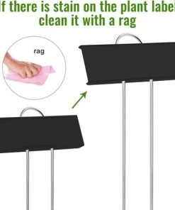 MEZHENG Lot De 30 étiquettes En Métal Pour Plantes, 26,9 Cm, Marqueurs De Jardin Réutilisables Pour Légumes, Herbes, Fleurs, Serre Black 30-Pack -Accessoire de culture Soldes Boutique 61309595 3