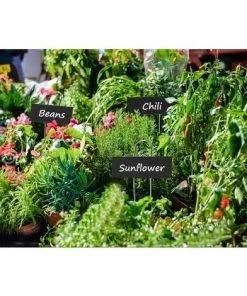 MEZHENG Lot De 30 étiquettes En Métal Pour Plantes, 26,9 Cm, Marqueurs De Jardin Réutilisables Pour Légumes, Herbes, Fleurs, Serre Black 30-Pack -Accessoire de culture Soldes Boutique 61309595 5