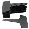 MEZHENG 100 Pcs Épais En Plastique Marqueurs Plant Étiquettes Noir T Type Jardin Plant Étiquettes Étanche -Accessoire de culture Soldes Boutique 61309599 1
