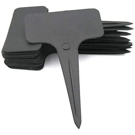 MEZHENG 100 Pcs Épais En Plastique Marqueurs Plant Étiquettes Noir T Type Jardin Plant Étiquettes Étanche 4 MEZHENG 100 Pcs Épais En Plastique Marqueurs Plant Étiquettes Noir T Type Jardin Plant Étiquettes Étanche – Image 2