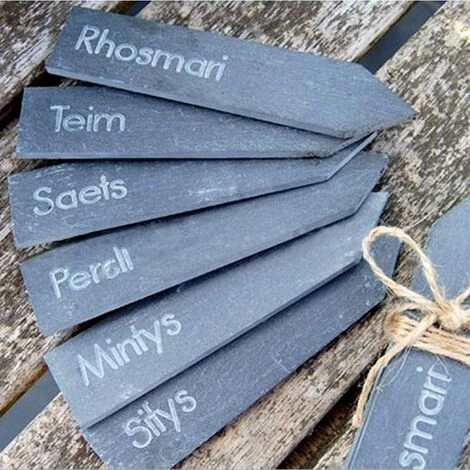MEZHENG Étiquettes En Ardoise Pour Plantes, Légumes Ou Herbes 15 X 2 Cm 5 MEZHENG Étiquettes En Ardoise Pour Plantes, Légumes Ou Herbes 15 X 2 Cm – Image 3
