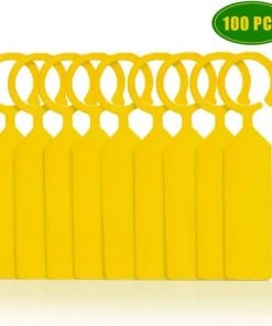 MEZHENG 100 Pièces D'étiquette D'arbre De Plante étiquette épaisse En Plastique Pour Jardinier étiquette De Jardin Suspendue Jaune -Accessoire de culture Soldes Boutique 61309849 3