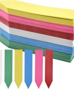 MINKUROW Étiquettes Pour Plante, 100 PCS 10 X 2 Cm Étiquettes De Jardinage, Marqueur De Jardin Plastique, Étiquettes De Jardin Imperméables, Marqueur Pépinière Imperméables En 6 Couleurs(bleu)