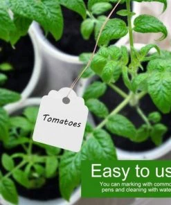 EAUDACè Lot De 200 étiquettes En PVC Pour Plantes Suspendues - Étanche - Pour Jardin D'enfants - 3,6 X 2,5 Cm - Blanc -Accessoire de culture Soldes Boutique 63691024 2