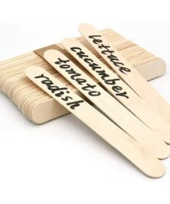CLEGGFR Bâtons De Bois Naturel Bricolage, Bâtons B'artisanat En Bois Naturel, Bâtons De Popsicle Pour Crème Glacée, étiquettes De Plantes En Bois（100 Pcs 15cm）LO-Ron