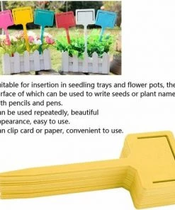 SINCèREETALI Lot De 20 étiquettes De Plantes En Plastique étanches De Type T Marqueurs De Piquets De Fleurs Jardinage Pour Jardin Pépinière Maison 17,8 X 6,3 Cm (jaune) -Accessoire de culture Soldes Boutique 63818149 3