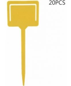 SINCèREETALI Lot De 20 étiquettes De Plantes En Plastique étanches De Type T Marqueurs De Piquets De Fleurs Jardinage Pour Jardin Pépinière Maison 17,8 X 6,3 Cm (jaune) -Accessoire de culture Soldes Boutique 63818149 4