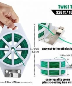SINCèREETALI Attaches Pour Plantes De Jardin, Organisateur De Plantes En Plastique Greffon Pour Jardinage, Multifonctionnel Avec Coupe 100 M (vert) -Accessoire de culture Soldes Boutique 63818740 3