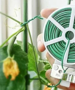 SINCèREETALI Attaches Pour Plantes De Jardin, Organisateur De Plantes En Plastique Greffon Pour Jardinage, Multifonctionnel Avec Coupe 100 M (vert) -Accessoire de culture Soldes Boutique 63818740 5
