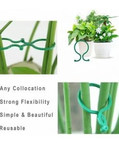 SINCèREETALI 100 Pièces Clips De Jardin Clips De Support De Plantes, Clips De Plantes Réutilisables Anneaux En Plastique, Clips De Plantes Durables Anneaux De Plantes Twisty Pour Soutenir Les Plantes Grimpantes -Accessoire de culture Soldes Boutique 63819214 3