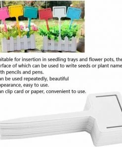 SINCèREETALI Lot De 20 étiquettes De Plantes En Plastique étanches De Type T Marqueurs De Piquets De Fleurs Jardinage Pour Jardin Pépinière Maison 17,8 X 6,3 Cm (blanc) 9 SINCèREETALI Lot De 20 étiquettes De Plantes En Plastique étanches De Type T Marqueurs De Piquets De Fleurs Jardinage Pour Jardin Pépinière Maison 17,8 X 6,3 Cm (blanc) -Accessoire de culture Soldes Boutique 63819914 3