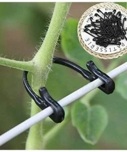 SINCèREETALI 100 Pièces Vignes Cravate Attachée Boucle Crochet Plante Légume Greffe Clips Agricole Serre Fournitures