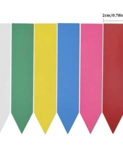 LITZEE Étiquettes Pour Plante, 100 PCS 10 X 2 Cm Étiquettes De Jardinage, Marqueur De Jardin Plastique, Étiquettes De Jardin Imperméables, Marqueur Pépinière Imperméables En 6 Couleurs(vert) -Accessoire de culture Soldes Boutique 63867809 2