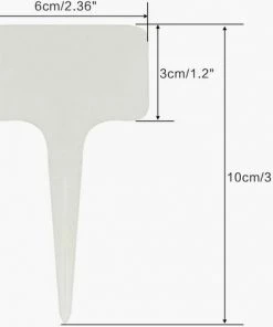 100pcs6X10 étiquette De Plante En Plastique Blanc Marque De Jardinage étiquette De Type T De Fleur En Trois Dimensions,HANBING -Accessoire de culture Soldes Boutique 63910536 4