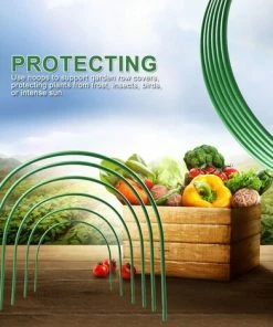 EINEMGELD Lot De 6 Tuteurs De Protection Pour Plantes, Cadre De Support En Tissu, Serre, Tunnel De Croissance Pour Plantes, Piquets De Jardin – 120 Cm De Long En Acier -Accessoire de culture Soldes Boutique 64118845 2