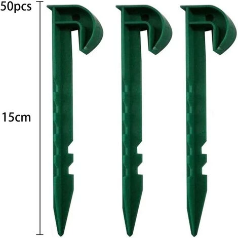 ARC-EN-CIéL Lot De 50 Piquets De Jardin En Plastique Avec Grand Support Pour Maintenir Les Filets De Protection Contre Les Mauvaises Herbes Ou Les Voiles D’hivernage-Arcenciél 4 ARC-EN-CIéL Lot De 50 Piquets De Jardin En Plastique Avec Grand Support Pour Maintenir Les Filets De Protection Contre Les Mauvaises Herbes Ou Les Voiles D’hivernage-Arcenciél – Image 2