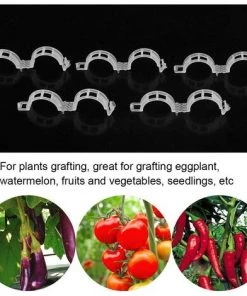 ARC-EN-CIéL Clips De Greffage 100Pcs Arcenciél De Plastique Durables Fixation De La Plante De La Tomate Clip Vignes Des Plantes Végétales De Jardinage Outils -Accessoire de culture Soldes Boutique 64128595 4