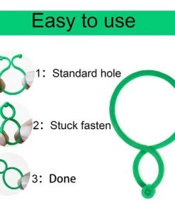 MèREÉTERNEL Attache Plante De Jardin Support Pour Plantes Clips Avec Fermoir,50 Pièces Réutilisables Pinces à Clip Tomate En Plastique, Tuteur Orchidee Durables Twisty Soutenir La Plante Grimpantes(4cm X 2.7cm) Ternel -Accessoire de culture Soldes Boutique 64171983 3