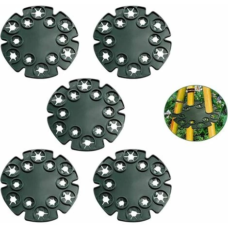 NAXUNNN Lot De 5 Supports De Canne Wigwam En Bambou Avec 12 Trous Pour Plantes Grimpantes De Jardin, Haricots, Pois, Pois De Senteur, Tomates, Concombres Noir 3 NAXUNNN Lot De 5 Supports De Canne Wigwam En Bambou Avec 12 Trous Pour Plantes Grimpantes De Jardin, Haricots, Pois, Pois De Senteur, Tomates, Concombres Noir