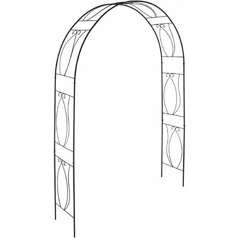 Relaxdays Arche à Rosiers En Métal, Portail De Jardin, HxLxP : 233 X 172 X 35 Cm, Rétro, Tuteur Plantes Grimpantes, Noir 4 Relaxdays Arche à Rosiers En Métal, Portail De Jardin, HxLxP : 233 X 172 X 35 Cm, Rétro, Tuteur Plantes Grimpantes, Noir – Image 2