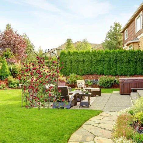 Relaxdays Tuteur à Tomates, En Lot De 2, Pour Plantes Grimpantes, En Métal, à Planter, H X L : Env. 179 X 52 cm, Marrron 5 Relaxdays Tuteur à Tomates, En Lot De 2, Pour Plantes Grimpantes, En Métal, à Planter, H X L : Env. 179 X 52 cm, Marrron – Image 3