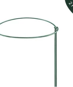 TANCYCO Lot De 2 Demi-ronds En Métal Vert Support De Jardin Piquet Jardin Plante Support Fil Cage Pour Rose Fleurs Vigne Tomate (9,8'' De Large X 15,7'' De Haut)