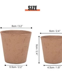 TANCYCO Kit De Plateau De Démarrage De Graines De Pots De Tourbe Pour Semis Jardinage Pots De Démarrage De Plantes De Germination Biodégradables Pour Légumes Et Fleurs (100pcs, 8cm) -Accessoire de culture Soldes Boutique 64932669 4