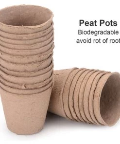 TANCYCO Kit De Plateau De Démarrage De Graines De Pots De Tourbe Pour Semis Jardinage Pots De Démarrage De Plantes De Germination Biodégradables Pour Légumes Et Fleurs (100pcs, 8cm) -Accessoire de culture Soldes Boutique 64932669 5