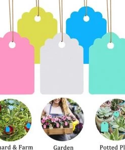Étiquette De Plantes Imperméables Étiquette De Jardin En Plastique Réutilisable Étiquettes De Marquage Suspendue Multicolore Etiquette Semis Avec Ficelle 500 Pièces (5 Couleurs / 3.5X2.5cm) 56Vingt -Accessoire de culture Soldes Boutique 64937988 5