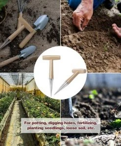 BDD Drague à Long Manche En Bois En Acier Inoxydable 2 Pièces, Drague à Graines Pour La Plantation De Semences -Accessoire de culture Soldes Boutique 65374656 5