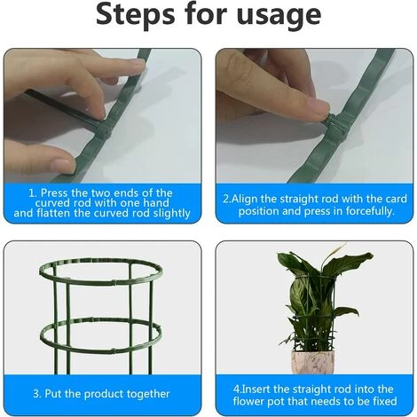 OSQI Paquet De 12 Piquets De Plantes Arqués En Plastique, Piquets De Support De Plantes, Piquets De Plantes Semi-circulaires, Support De Plantes De Jardin, Pour Plantes à Fleurs, Rose, Ortensia 6 OSQI Paquet De 12 Piquets De Plantes Arqués En Plastique, Piquets De Support De Plantes, Piquets De Plantes Semi-circulaires, Support De Plantes De Jardin, Pour Plantes à Fleurs, Rose, Ortensia – Image 4