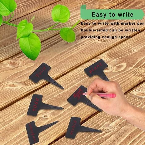OSQI 100pcs étiquettes De Plantes étiquettes De Jardin étanches, étiquettes De Plantes En Plastique De Type T étiquettes De Semis, étiquettes De Plantes Pour Jardin De Semences De Légumes à Fleurs 6 X 10 Cm (noir) 6 OSQI 100pcs étiquettes De Plantes étiquettes De Jardin étanches, étiquettes De Plantes En Plastique De Type T étiquettes De Semis, étiquettes De Plantes Pour Jardin De Semences De Légumes à Fleurs 6 X 10 Cm (noir) – Image 4