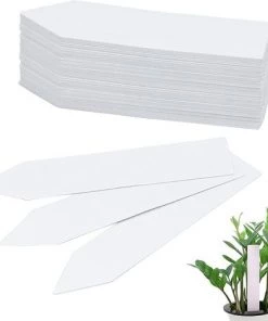 OSQI 100 étiquettes De Plantes En Plastique 10x2cm étiquettes De Jardin étanches Marqueurs De Semis En Plastique étiquettes De Plantes De Pépinière étiquettes De Pot De Fleur Plantes En PVC