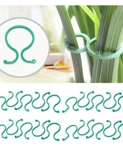 OSQI 100 Pièces Clips De Jardin Clips De Support De Plantes, Clips De Plantes Réutilisables Anneaux En Plastique, Clips De Plantes Durables Anneaux De Plantes Twisty Pour Soutenir Les Plantes Grimpantes