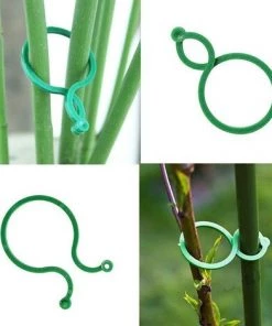 OSQI 100 Pièces Clips De Jardin Clips De Support De Plantes, Clips De Plantes Réutilisables Anneaux En Plastique, Clips De Plantes Durables Anneaux De Plantes Twisty Pour Soutenir Les Plantes Grimpantes -Accessoire de culture Soldes Boutique 65501685 4