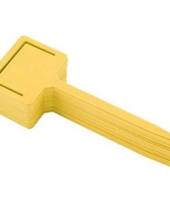 OSQI Lot De 20 étiquettes De Plantes En Plastique étanches De Type T Marqueurs De Piquets De Fleurs Jardinage Pour Jardin Pépinière Maison 17,8 X 6,3 Cm (jaune)