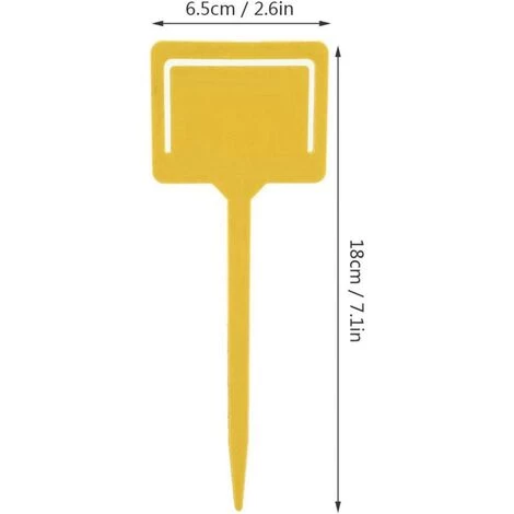 OSQI Lot De 20 étiquettes De Plantes En Plastique étanches De Type T Marqueurs De Piquets De Fleurs Jardinage Pour Jardin Pépinière Maison 17,8 X 6,3 Cm (jaune) 4 OSQI Lot De 20 étiquettes De Plantes En Plastique étanches De Type T Marqueurs De Piquets De Fleurs Jardinage Pour Jardin Pépinière Maison 17,8 X 6,3 Cm (jaune) – Image 2