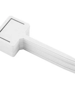 OSQI Lot De 20 étiquettes De Plantes En Plastique étanches De Type T Marqueurs De Piquets De Fleurs Jardinage Pour Jardin Pépinière Maison 17,8 X 6,3 Cm (blanc)
