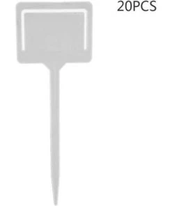 OSQI Lot De 20 étiquettes De Plantes En Plastique étanches De Type T Marqueurs De Piquets De Fleurs Jardinage Pour Jardin Pépinière Maison 17,8 X 6,3 Cm (blanc) -Accessoire de culture Soldes Boutique 65502841 4