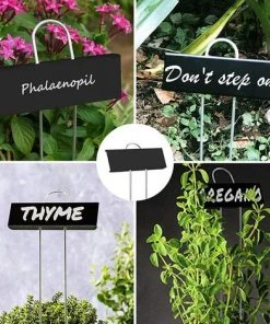 OSQI Étiquettes De Plantes, Marqueurs D'étiquettes De Plantes, 12 étiquettes De Jardin En Métal Antirouille Durables Marqueurs De Légumes Pour Pépinière De Jardin De Graines De Légumes De Fleurs (noir) -Accessoire de culture Soldes Boutique 65503341 5