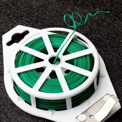 OSQI 2 Pcs Fil D'attache De Jardin, 328 Pieds/100m Fil De Support De Plantes Robuste Fil De Vigne De Jardin Réutilisable Avec Revêtement Vert Pour Jardinage, Plantes Grimpantes, Vignes, Tiges Et Câble Organiser 6 OSQI 2 Pcs Fil D'attache De Jardin, 328 Pieds/100m Fil De Support De Plantes Robuste Fil De Vigne De Jardin Réutilisable Avec Revêtement Vert Pour Jardinage, Plantes Grimpantes, Vignes, Tiges Et Câble Organiser – Image 4