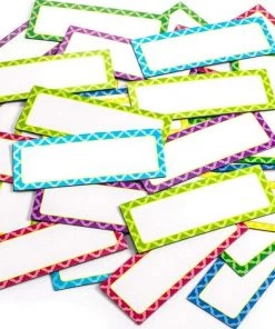 HKLFFJA 40 Pièces Étiquettes Magnétiques Effaçables à Sec 3 X 1,2 Pouces Étiquettes De Plaque Nominative Aimant Flexible Inscriptible Étiquettes De Nom Autocollantes Et Autocollants Pour Tableaux Blancs Réfrigérateur Et Artisanat, 8 Couleurs (3 X 1,2 Pouces)