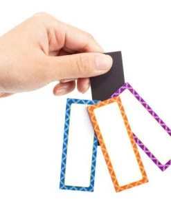 HKLFFJA 40 Pièces Étiquettes Magnétiques Effaçables à Sec 3 X 1,2 Pouces Étiquettes De Plaque Nominative Aimant Flexible Inscriptible Étiquettes De Nom Autocollantes Et Autocollants Pour Tableaux Blancs Réfrigérateur Et Artisanat, 8 Couleurs (3 X 1,2 Pouces) -Accessoire de culture Soldes Boutique 65747623 5