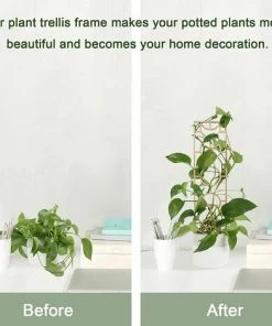 MONLY Treillis Jardin Bois, (3Pack) Tuteurs Pour Plantes Support Plante Treillis Pour Plantes Grimpantes Decoration Treillis Jardin Exterieur, Treillis Plante Grimpante Exterieur Intérieur (Lune) -Accessoire de culture Soldes Boutique 65757396 4