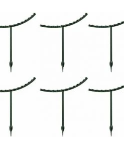 Tuteurs En Métal Pour Plantes De Jardin - Vert - Anneau De Support Demi-rond Pour Plantes En Pot - Pour Petites Plantes En Pot - LITZEE Plantes Succulentes Lot De 6 Accessoires