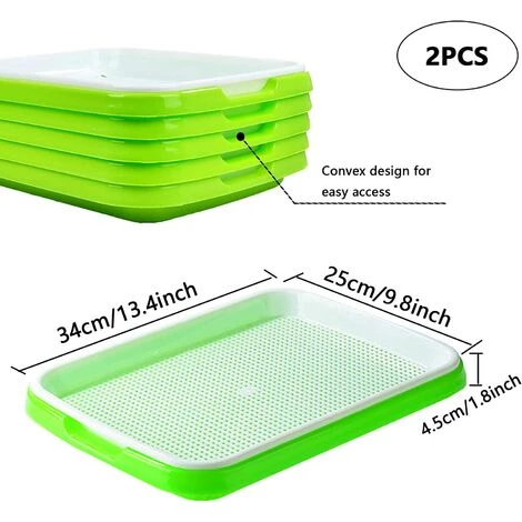 MEZHENG Plateau De Germination Des Graines Plateau De Semis Boîte À Germer Plateaux De Culture Mini Serre Pour Semis Propagateur Graine Plastique Plateau À Graines Pour Jardin Balcon Bureau Maison 2 Pièces 4 MEZHENG Plateau De Germination Des Graines Plateau De Semis Boîte À Germer Plateaux De Culture Mini Serre Pour Semis Propagateur Graine Plastique Plateau À Graines Pour Jardin Balcon Bureau Maison 2 Pièces – Image 2