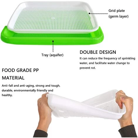 MEZHENG Plateau De Germination Des Graines Plateau De Semis Boîte À Germer Plateaux De Culture Mini Serre Pour Semis Propagateur Graine Plastique Plateau À Graines Pour Jardin Balcon Bureau Maison 2 Pièces 5 MEZHENG Plateau De Germination Des Graines Plateau De Semis Boîte À Germer Plateaux De Culture Mini Serre Pour Semis Propagateur Graine Plastique Plateau À Graines Pour Jardin Balcon Bureau Maison 2 Pièces – Image 3