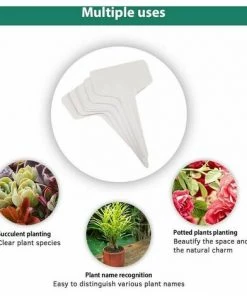 KAEJYIUT 100 Pieces Blanc Marqueurs En Plastique De Plantes Type T, Balises Durables De Marqueurs De Jardin Imperméables étiquettes De Semis 11 KAEJYIUT 100 Pieces Blanc Marqueurs En Plastique De Plantes Type T, Balises Durables De Marqueurs De Jardin Imperméables étiquettes De Semis -Accessoire de culture Soldes Boutique 65852998 5