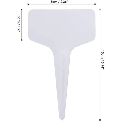 EINEMGELD Paquet De 100 étiquettes En Plastique Pour Plantes, Blanc 6 EINEMGELD Paquet De 100 étiquettes En Plastique Pour Plantes, Blanc – Image 4